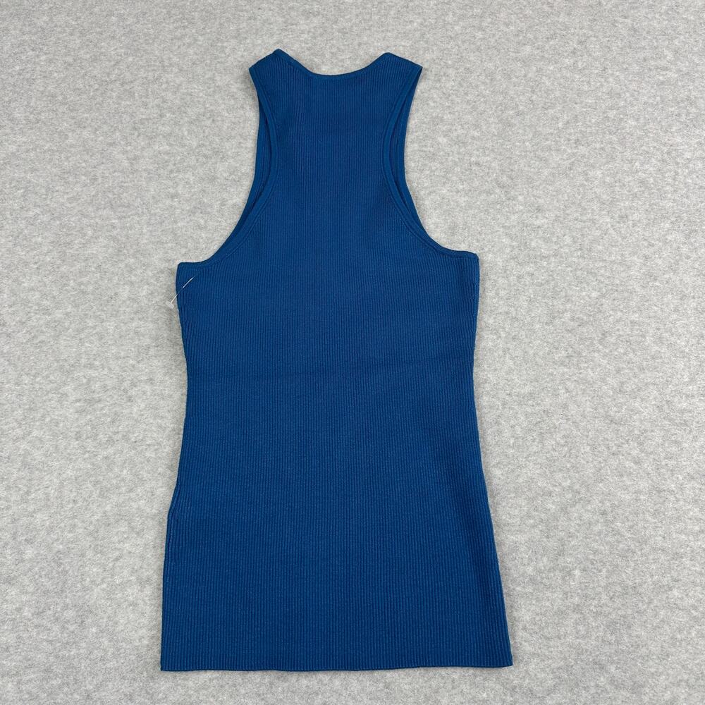 Madewell Sweater Tank WMNS XS Blue NM596 Ribbed Knit Racerback Pullover Stretchy